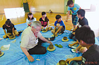 子供焼物教室：感田小学校
