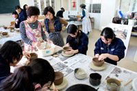 地域対象焼物教室：鞍手高校