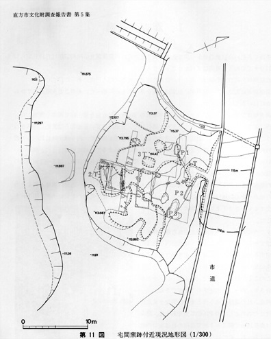 宅間窯跡地形図